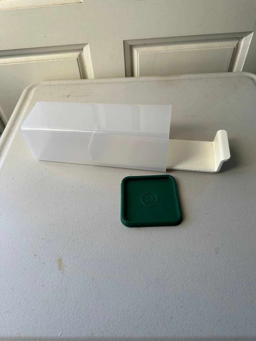 Vintage 70s 80s Tupperware Clear Velveeta Cheese Butter Cracker Keeper